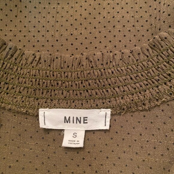 MINE SMALL OLIVE GREEN LONG SLEEVE TOP / NEW WITHOUT TAG - Picture 4 of 4